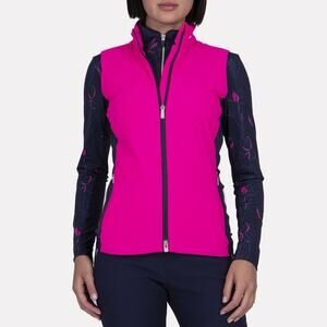 KJUS Women's Radiation Vest in Hot Pink Navy Size 36 / Small Ironhorse Golf Club